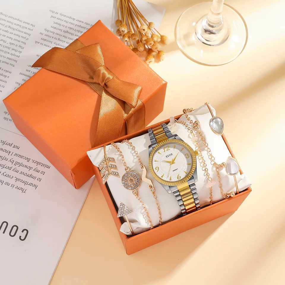 Fashion Round Dial Alloy Material Wens Quartz Set of 7 Suitable for Christmas and Thanksgiving Gifts M251222