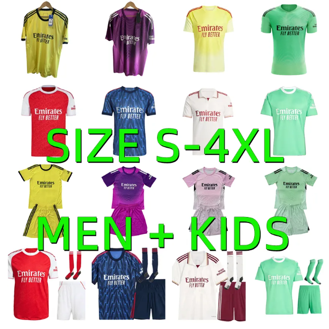 2024 2025 2026 G.JESUS SAKA CALAFIORI soccer jerseys 24 25 26 RICE SALIBA Trossard ODEGAARD MARTINELLI HAVERTZ RAYA kits football kits shirt Men Kids
