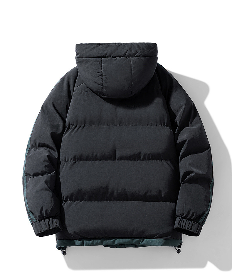 Men's Hooded Puffer Jacket 2025 Autumn Winter Casual Loose Cotton-Padded Coat