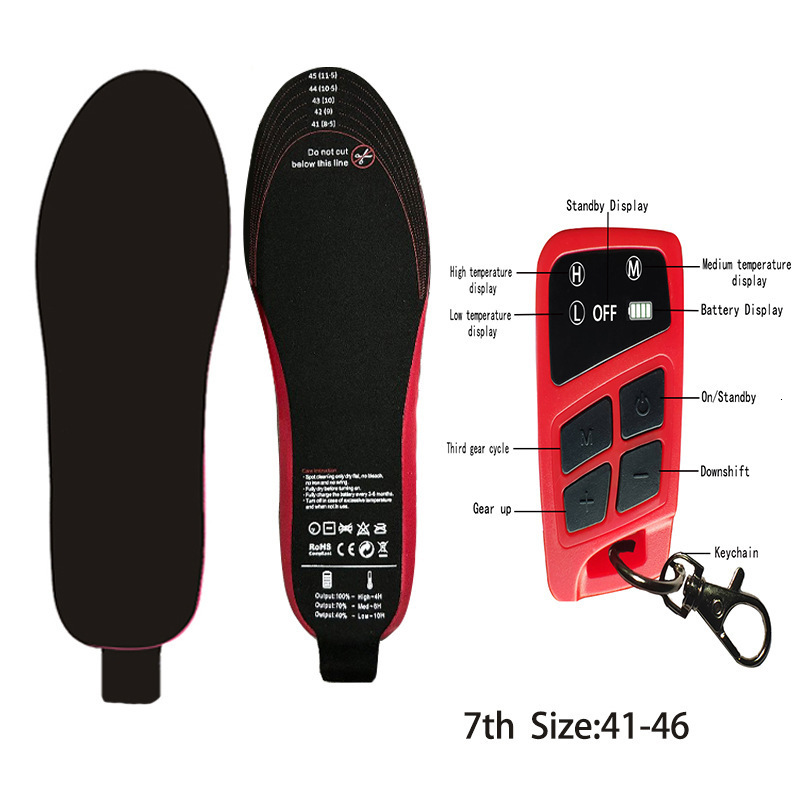 3500mAh Electric Foot Warmer Heated Insoles Rechargeable USB Heating Soles Boots Insert with Remote Control for Man Women Shoes 241125