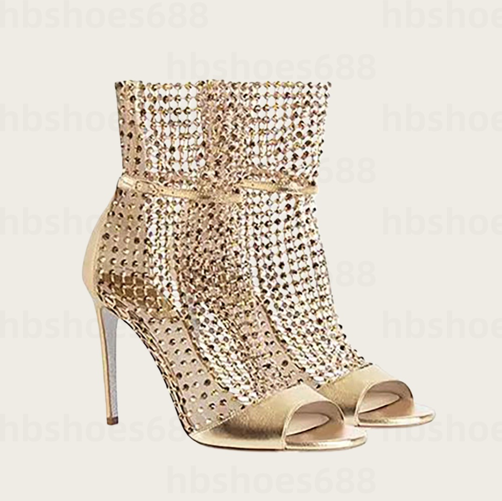 new women fashion show net fabric cross strap sexy high heel sandals woman shoes pumps laceup peep toe sandals casual mesh designer sandals size 3443 with box