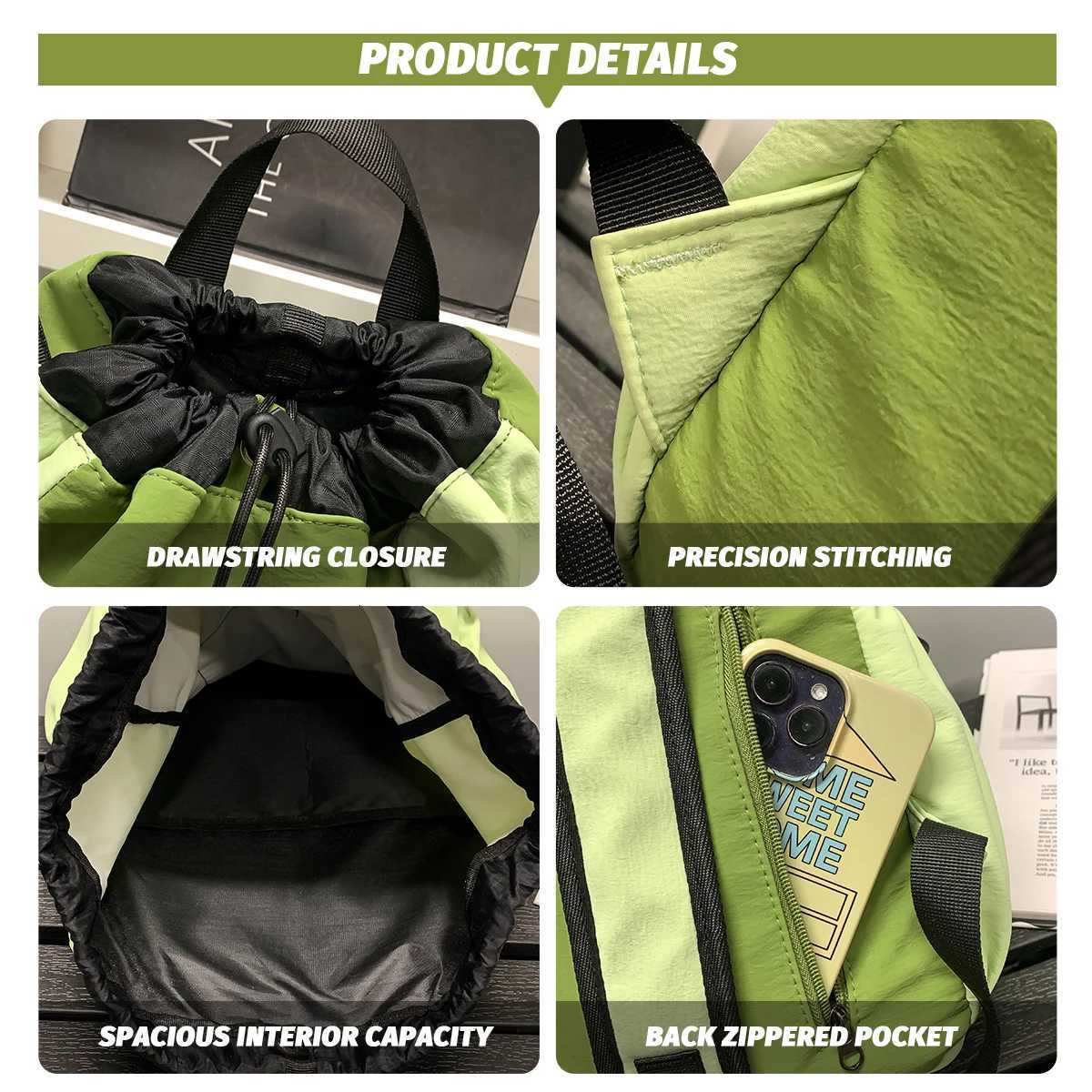 t Backpacks for Men and Women with Drawstrings Student School Bags Outdoor Sports Mountaineering Bags Niche Fishing Travel Backpacks Mountain Climbing