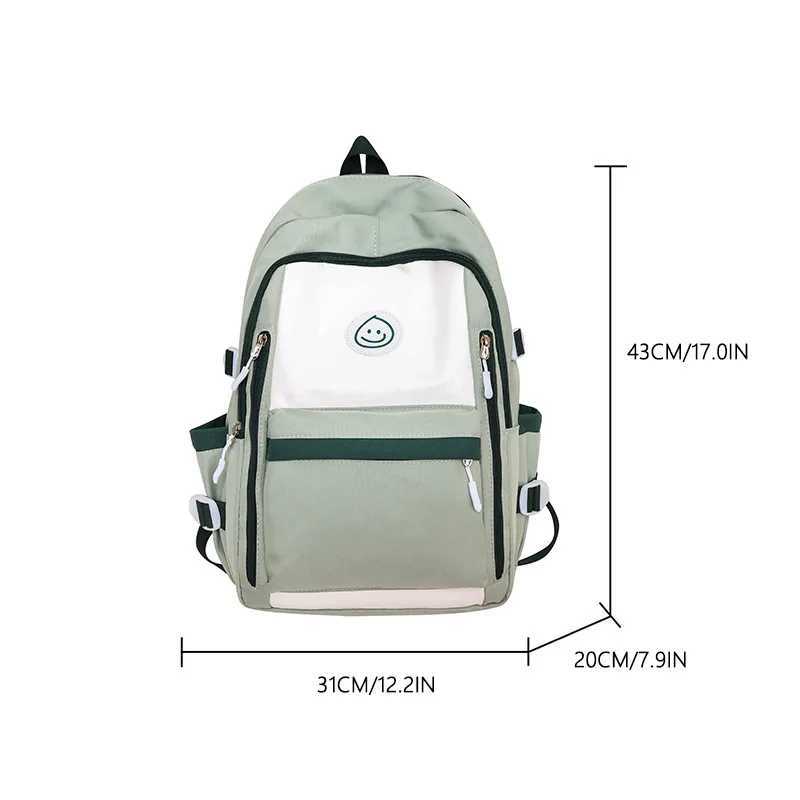 Schoolbags for s High School Students 2024 New High-Looking Large-Capacity Korean Style Simple Backpacks for s and gM251222