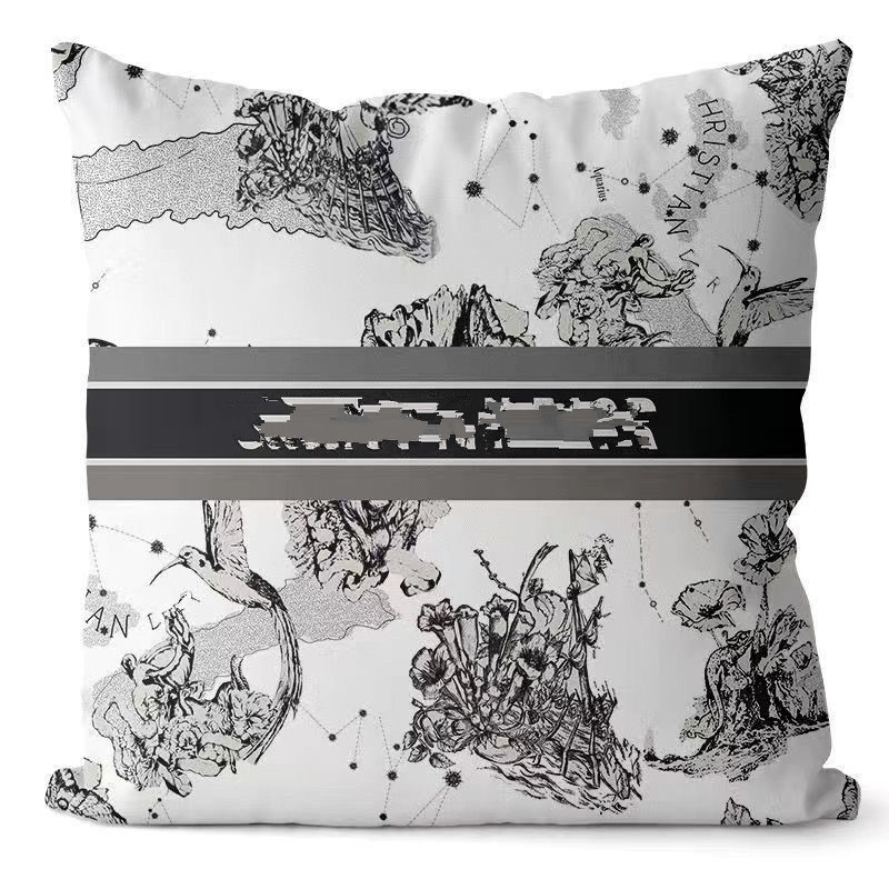 Luxury Cushion Case Home Decorative Pillow Cover Peach Velvet Single Side Pillowcase Fashion Sofa Car Cushion Cover Decor Gifts 45x45cm