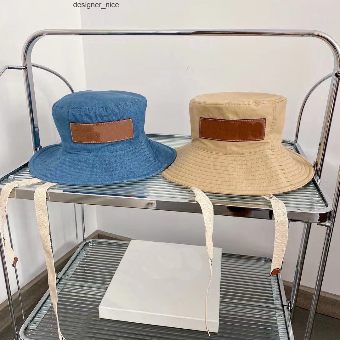 designer wide brim summer men women loewes loewehat loewecap string retro hat bucket contrast color sun hats 2R4Z HG7D