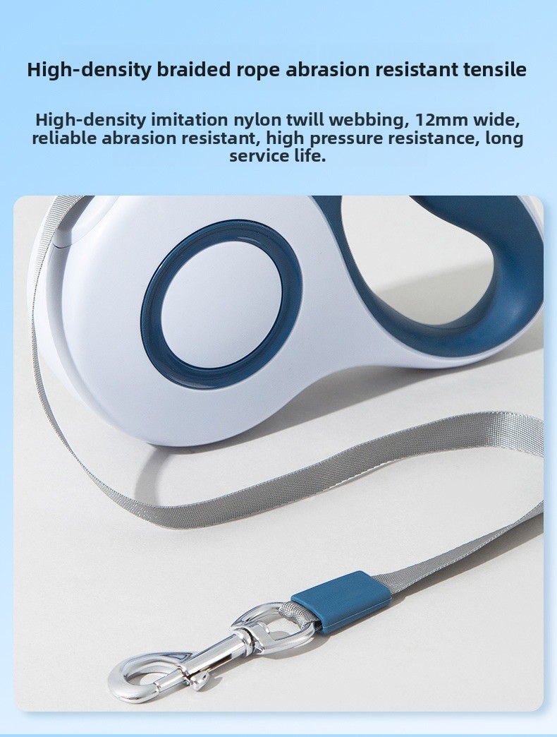 Automatic Retractable Chain Leads Dog Leash with Durable Reflective Strap Anti Pull for Small Medium Large Dogs