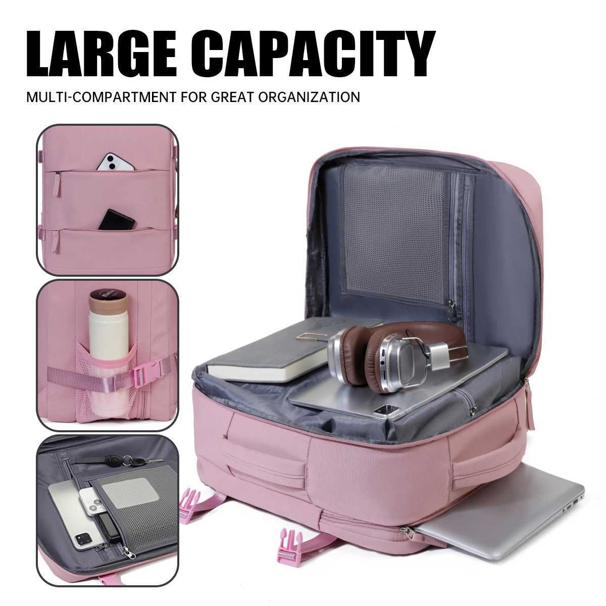 or Business Trips Large Capacity Oxford Waterproof Lightweight Nylon Backpack Multifunctional Commuting Travel Computer Bag Ladies College Students HM