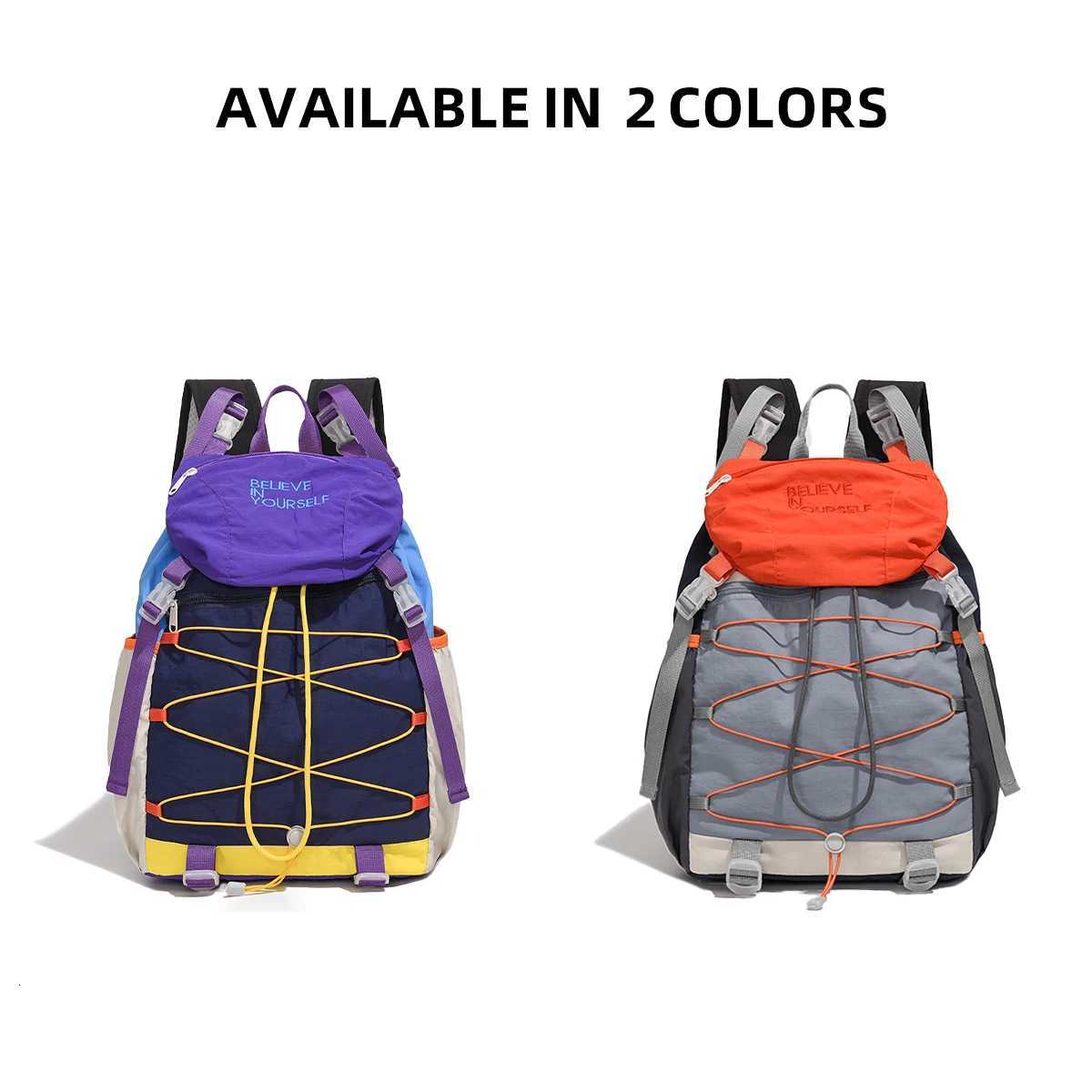 or Women Lightweight Travel New Style Commuter Student School Bag Large Capacity Travel Backpack Drawstring Shoulder Bag Crossbody Bag Outdoor Sports 