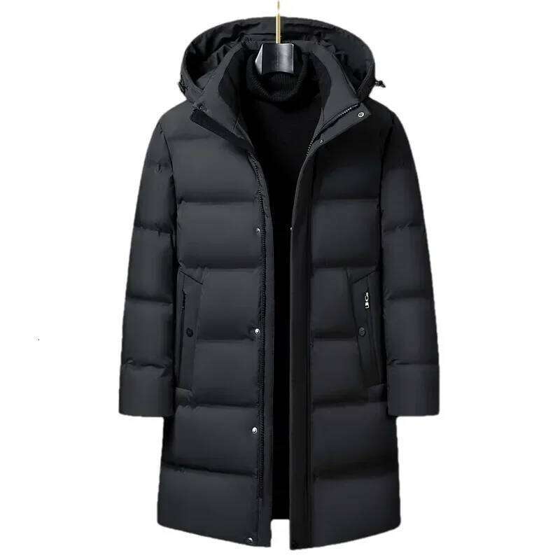 Fashion Winter for Men Coat Parka Men's White Down Jacket Collar Hooded Warm Thick Long Padding M-4XL 25M1222