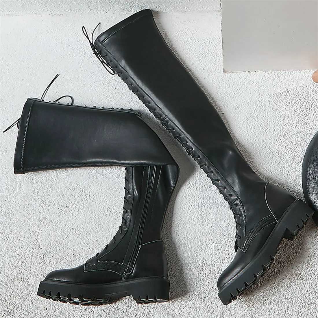 Winter Platform Pumps Shoes Women Plus Size 46 47 48 49 50 Over the Knee High Snow Boots Casual Shoes Big Size 42 43 44 45 ShoesT251223