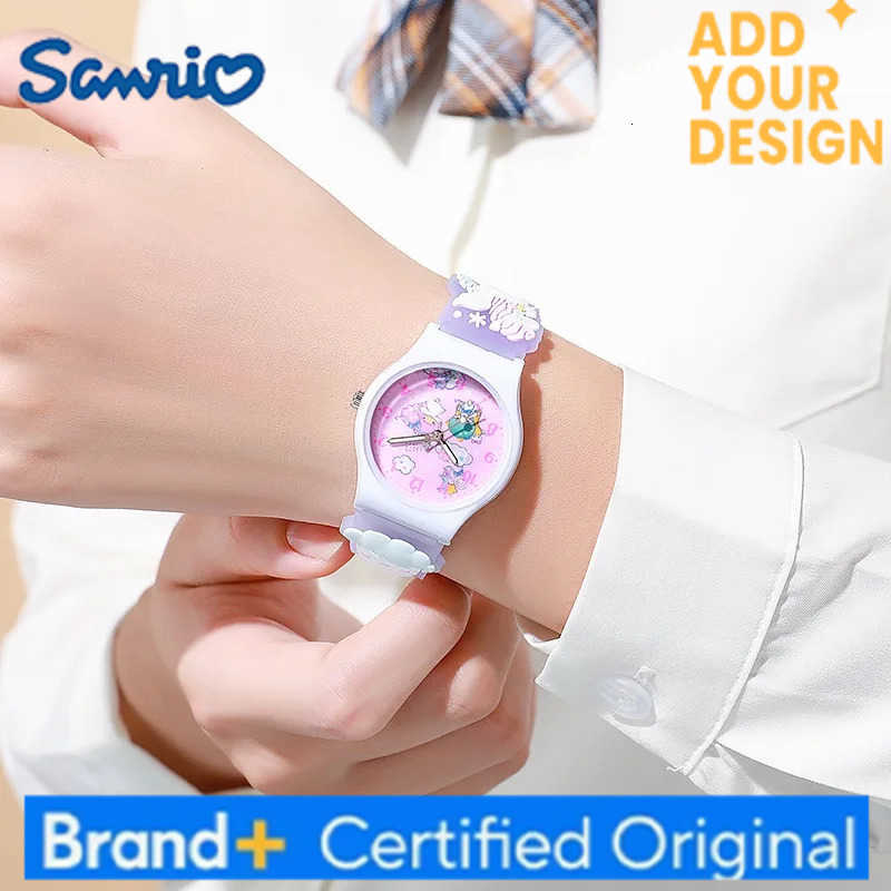 Sanrio Cute Hello Kitty Watches for Girls 3D Cartoon Pattern Kuromi Waterproof Quartz Children Watch Wrist Clock Kids Gift reloj nina H25122311