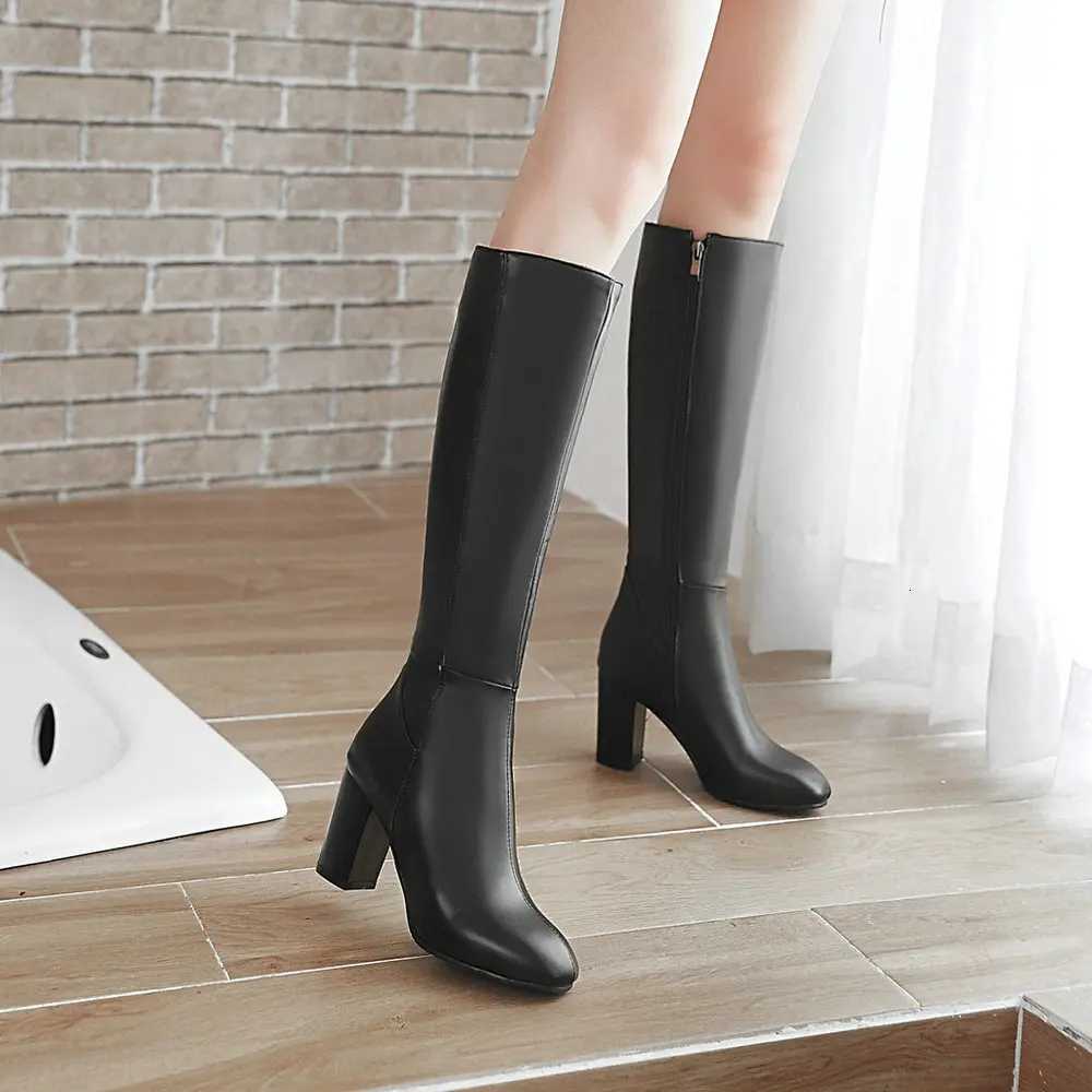 Womens boots Thick heels high heels square head fashion everything warm comfortable high bootsT251223