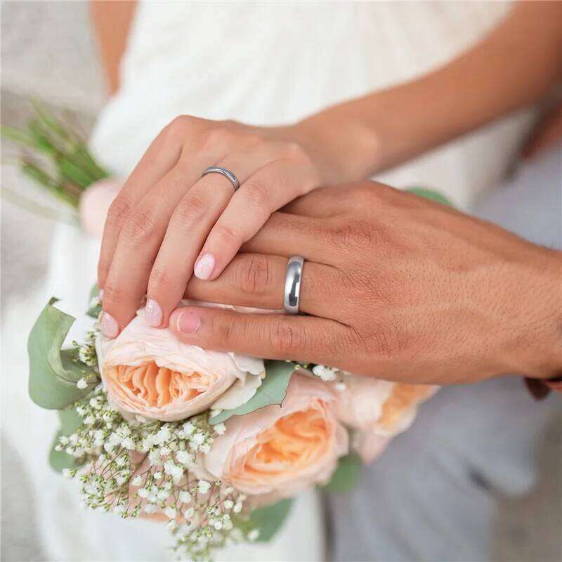 Tigrade Classic Jewelry 2/4/6/8mm Cute Men Women Simple Rings Polish Pure Tungsten Carbide Wedding Band Engagement Ring 25H1223