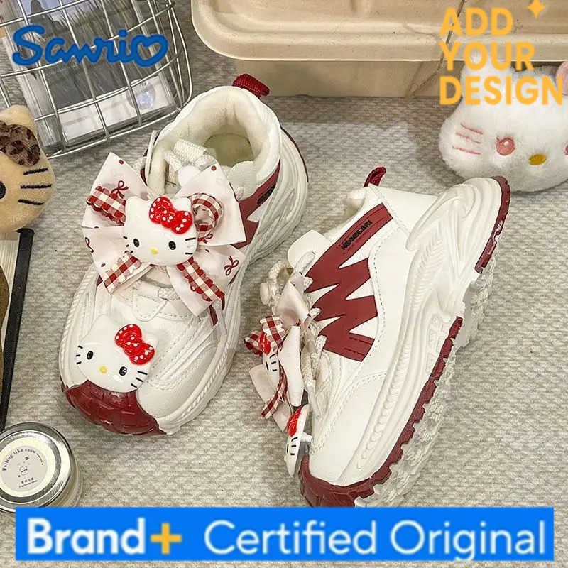 Sanrio Kawaii Hello Kitty Children Cute Cartoon Comfortable Warm Sports Shoes Anti Slip Thickened Shoes Flat Shoes Gift for Kids H251223