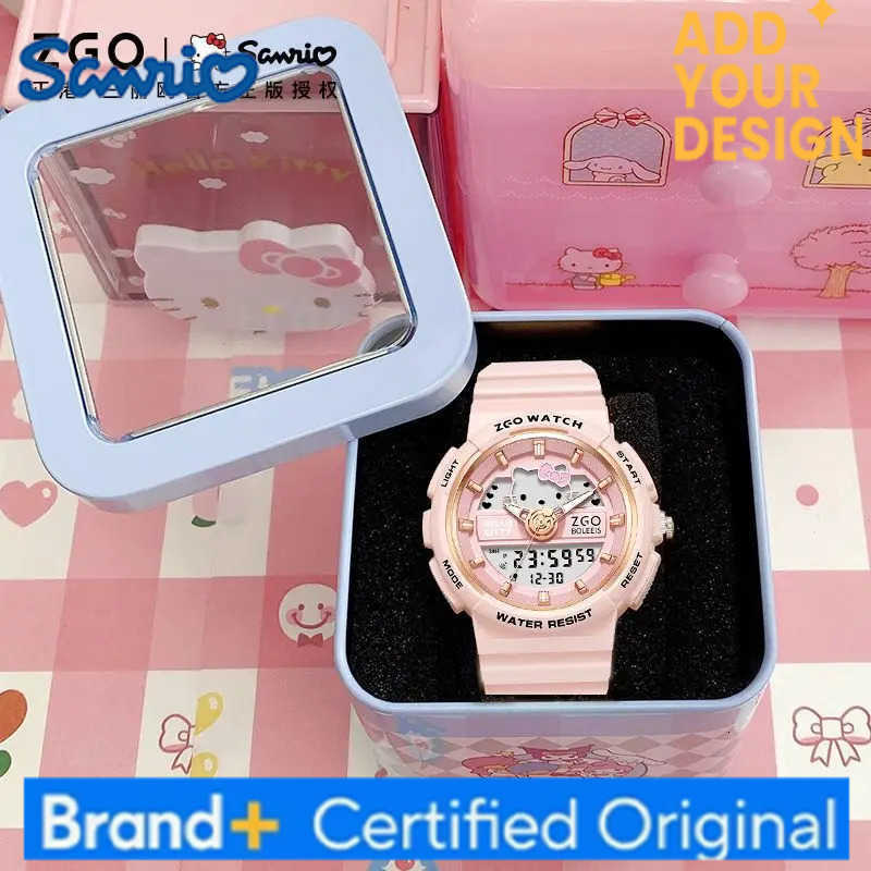 Sanrio Hello Kitty Waterproof Watch Ins Girls Luminous Electronic Watches Childrens Birthday Gifts H251223