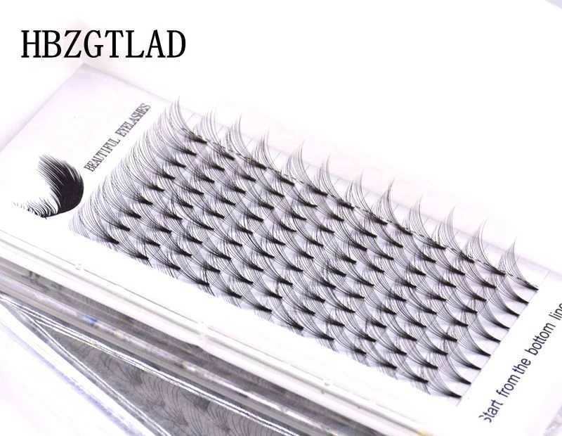 HBZGTLAD 3D-10D Russian Volume Eyelashes Extension Short Stem Pre made Fans C/D curl Mink Lash Eyelash Individual ExtensionsT251223