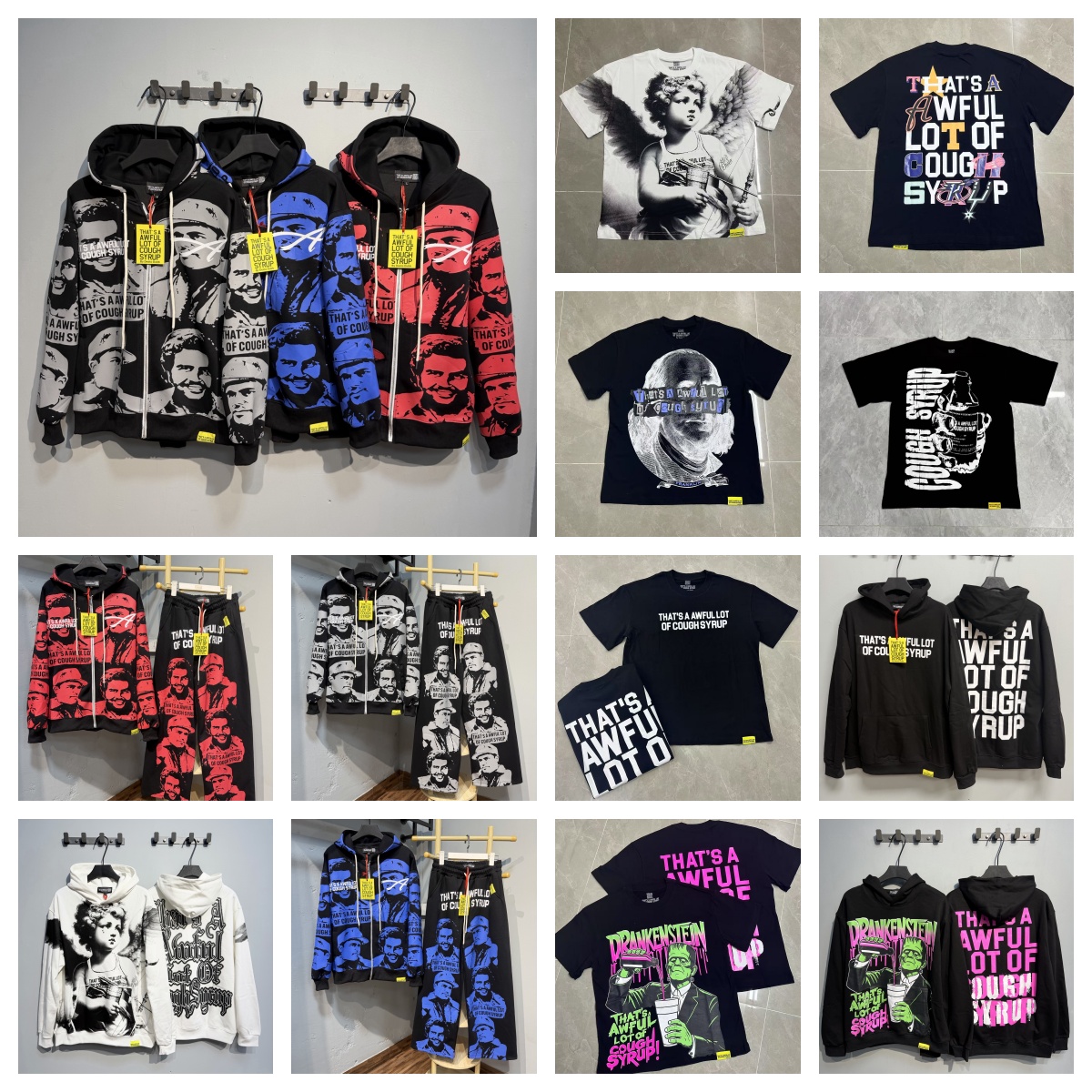 designer shirt thats a awful lot of caugh syrup shirt designer men t shirt fashion street shirts graphic tee Hipster Fabric Stree Printing High Quality Hip Hop hoodies