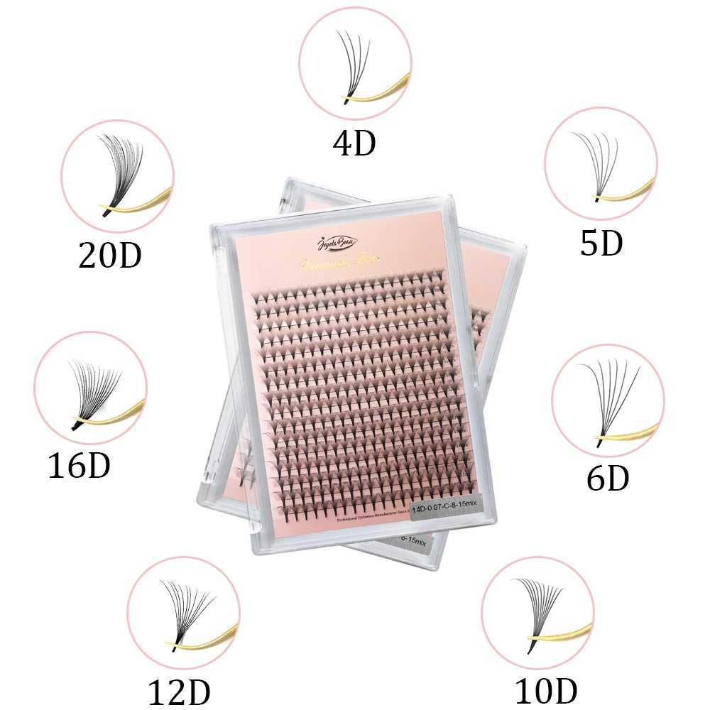 Goddess 320Fans 16Lines Premade Volume Fans 4D 5D 10D 16D 20D Sharp Narrow Stem Pointy Base Faux Mink Lash Extension EyelashesT251223