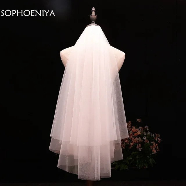 Wholesale voile Short Veil wedding accessories Welon veu de noiva Bridal Veil sluier bridal accessories brautschleier 251219