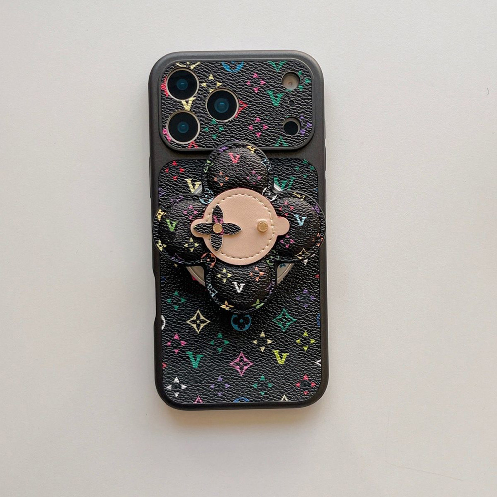 flower 17 Pro Max Phone Case Designer Card Pocket iPhone Case with for iPhone 16 ProMax Cases Apple 15 14 13 12 Plus Cell Phone Cases Leather Mobile Cover