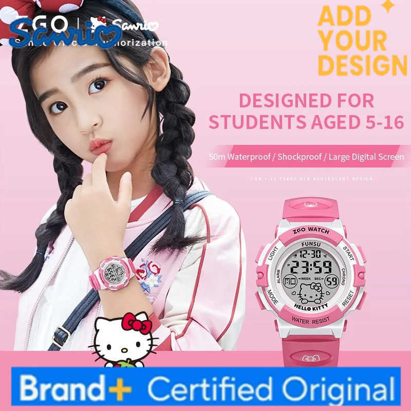 Sanrio Hello Kitty Kids Watch Girls Girl Child Primary School Student Waterproof Luminous Cute Electronic Watches Gift 3052 H251223