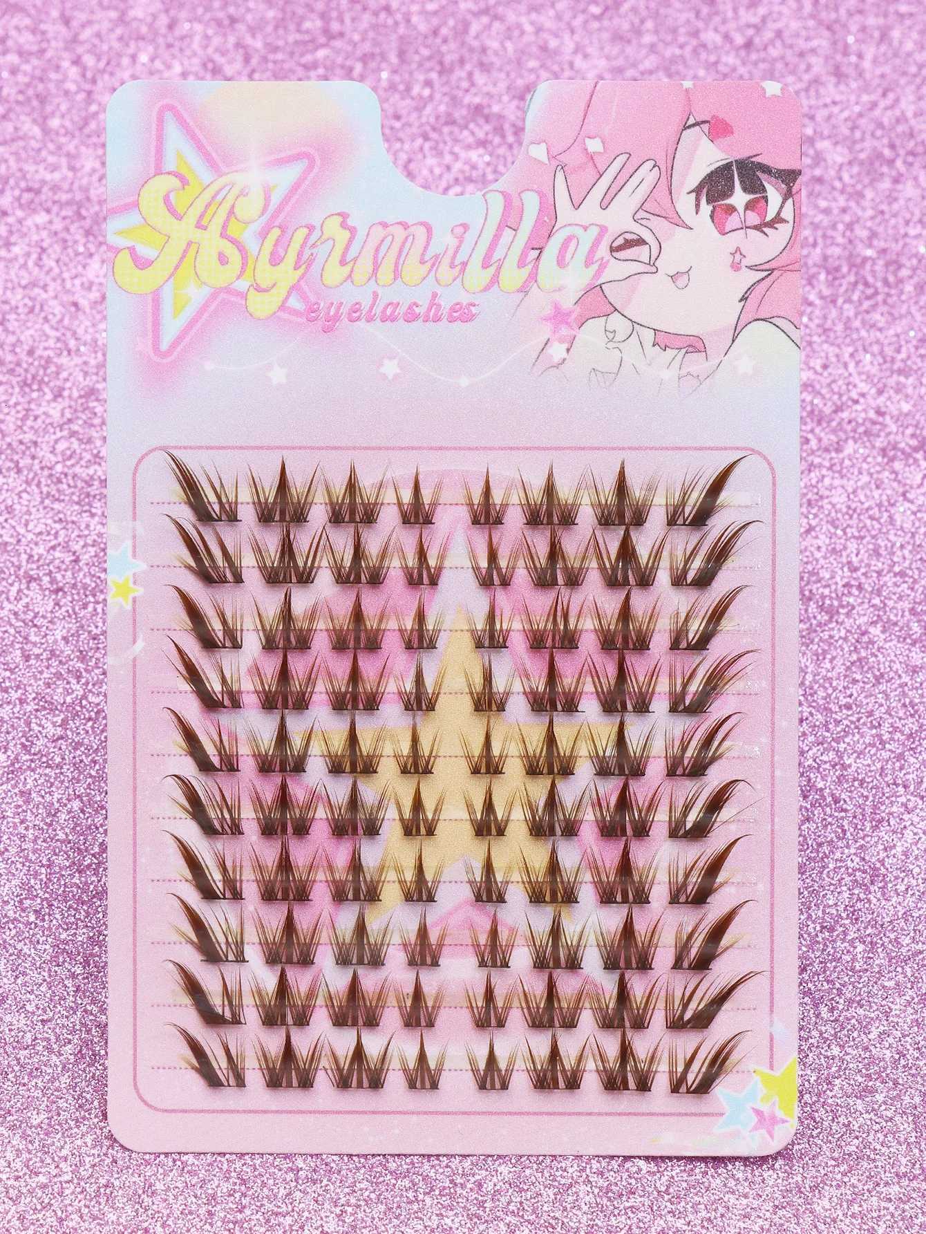 AYRMILLA brown false eyelashes C curl individual 3D milk eyelashes natural look beginners wearingT251223