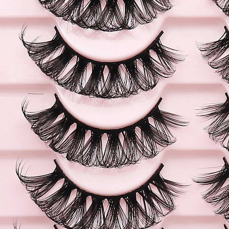 Russian Strip Lashes Makeup Lashes 25mm 3D Mink Volume Fluffy Natural False Eyelashes Thick Dramatic Mink Eyelashes WholesaleT251223