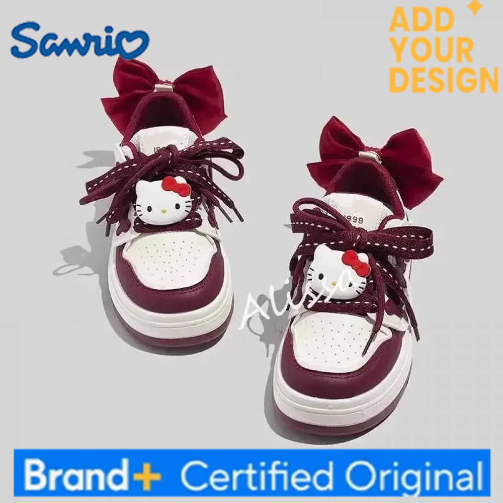 Sanrio New Sanrios Kawaii Hello Kitty Shoes Female Cartoon Anime Thick Bottom Plate Shoes Cute Girls Student Womens Casual Sneakers H251223