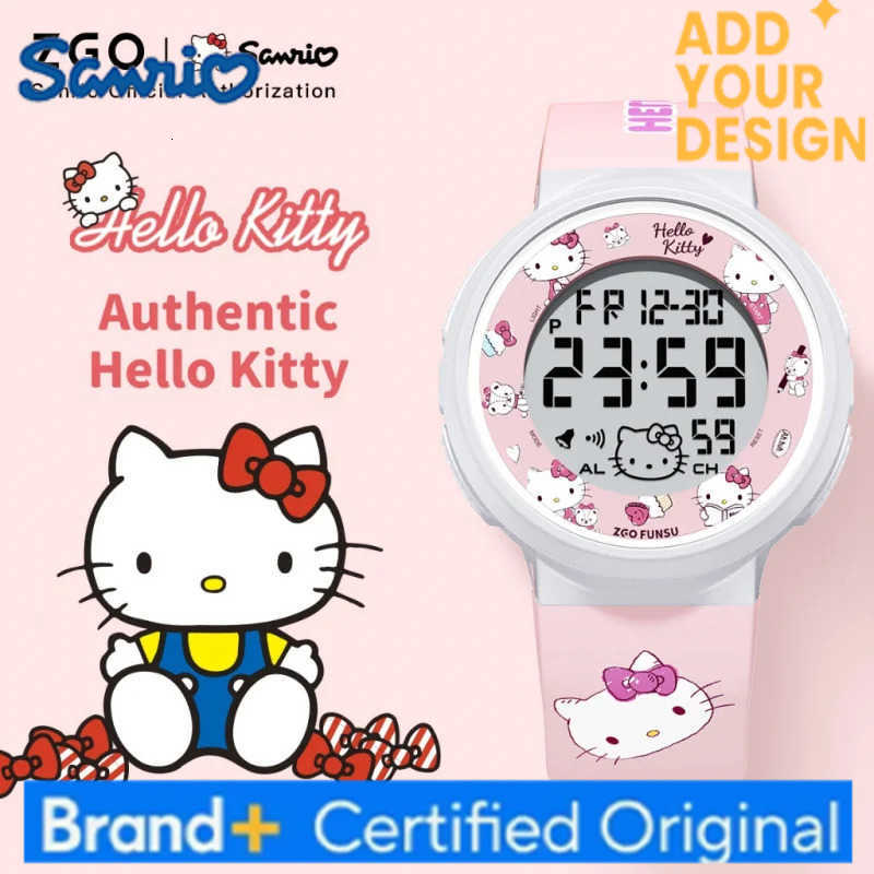 Sanrio Hello Kitty Kids Watch for Girls Cute Electronic Digital Wristwatch Waterproof and Luminous Watch Birthday Gift 8551 H251223
