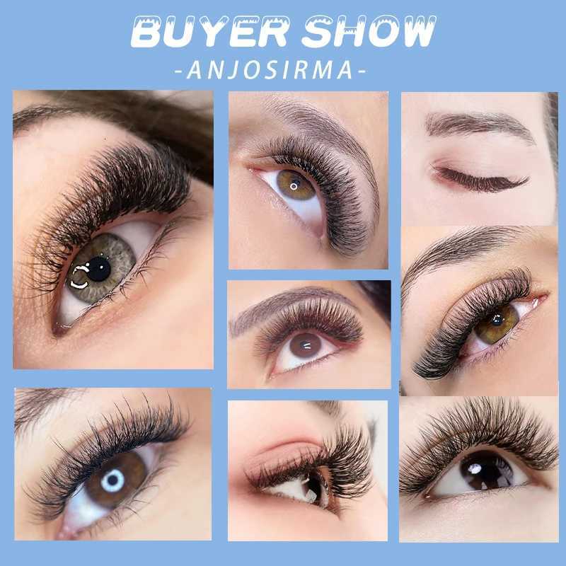 ANJOSIRMA 3D 4D 5D 6D W Shaped Eyelashes Extension Natural Soft Professional False Eyelashes Fans Premade Volume C/D/DD CurlT251223