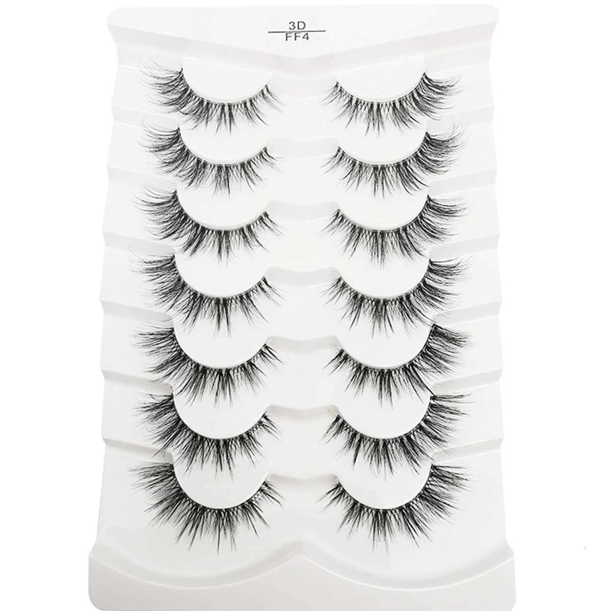 7 pairs of cat eye eyelashes artificial mink eyelashes natural appearance smart mink eyelashes full eyelashesT251223