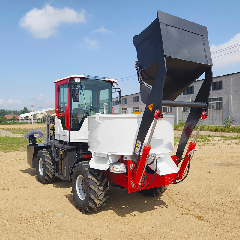 Time-Saving Self-Loading Concrete Mixer | Boost Work Progress with Safety Features & Emergency Stop