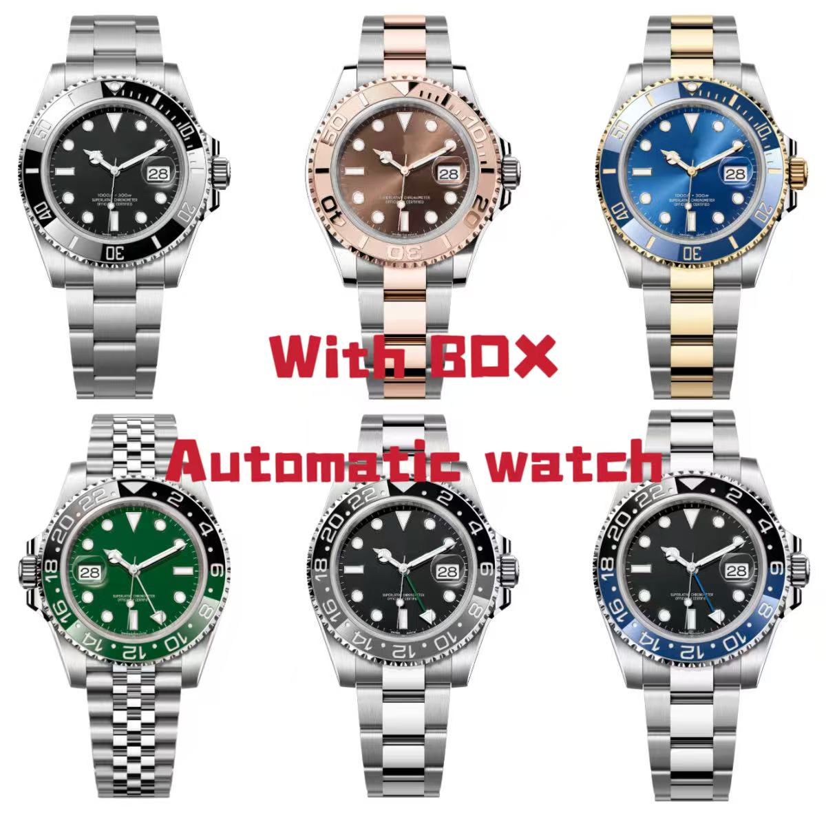 Automatic movement watches men 40MM designer watch stainless steel ceramic bezel waterproof Wristwatches reloj orologio montre with box