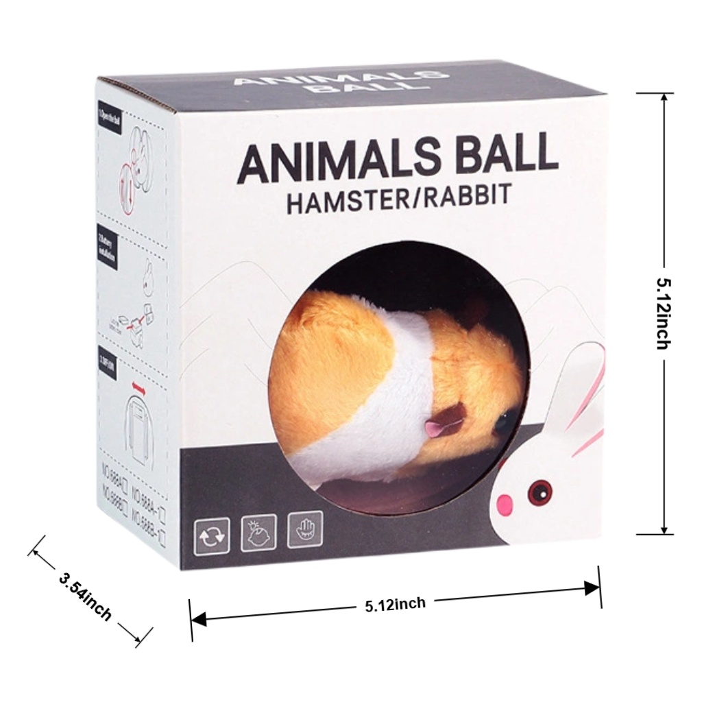 Cat toy imitating real hamster and white rabbit electric rolling ball entertainment and amusement ball toys for cats