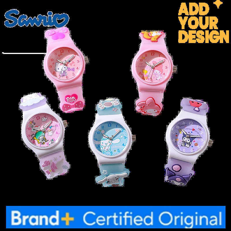 Sanrio Hello Kitty Kuromi Melody Cartoon Anime Figures Kawaii Student Wrist Watch Kids Watch Toy Childrens Birthday Party Gifts H251223