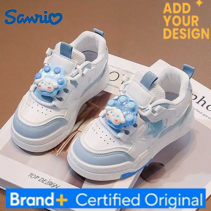 Sanrio Cinnamoroll Anime Kawaii Casual Children Shoes Spring Autumn 2025 Cute Cartoon Pendant Sneakers Gifts for Girls Boys H251223