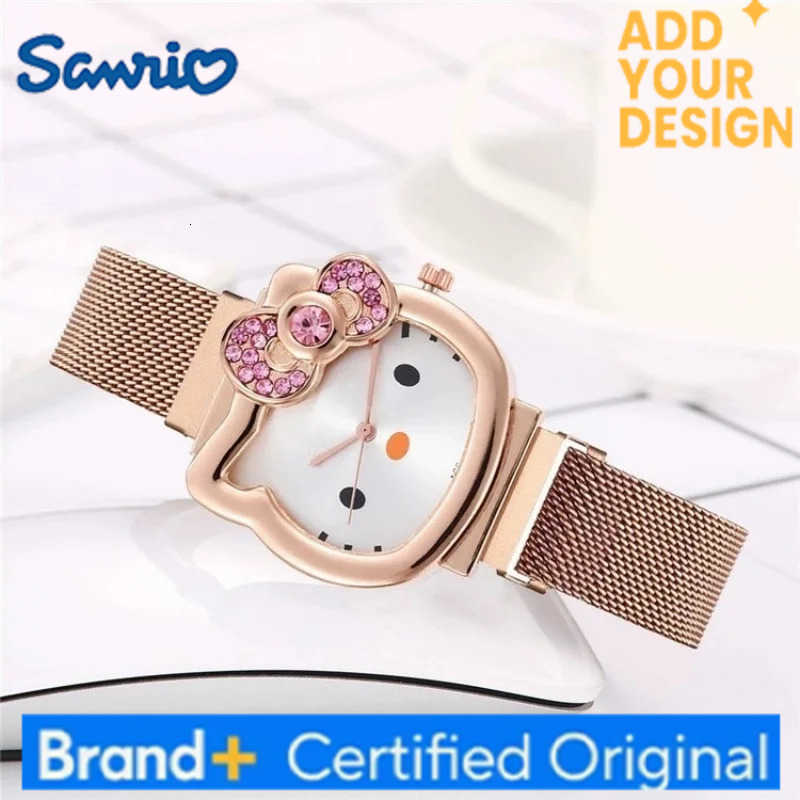 Sanrio NEW Latest Watch Hello Kitty Casual Luxury Watch Couple Style Childrens Gift Student Watch Quartz Watch H251223
