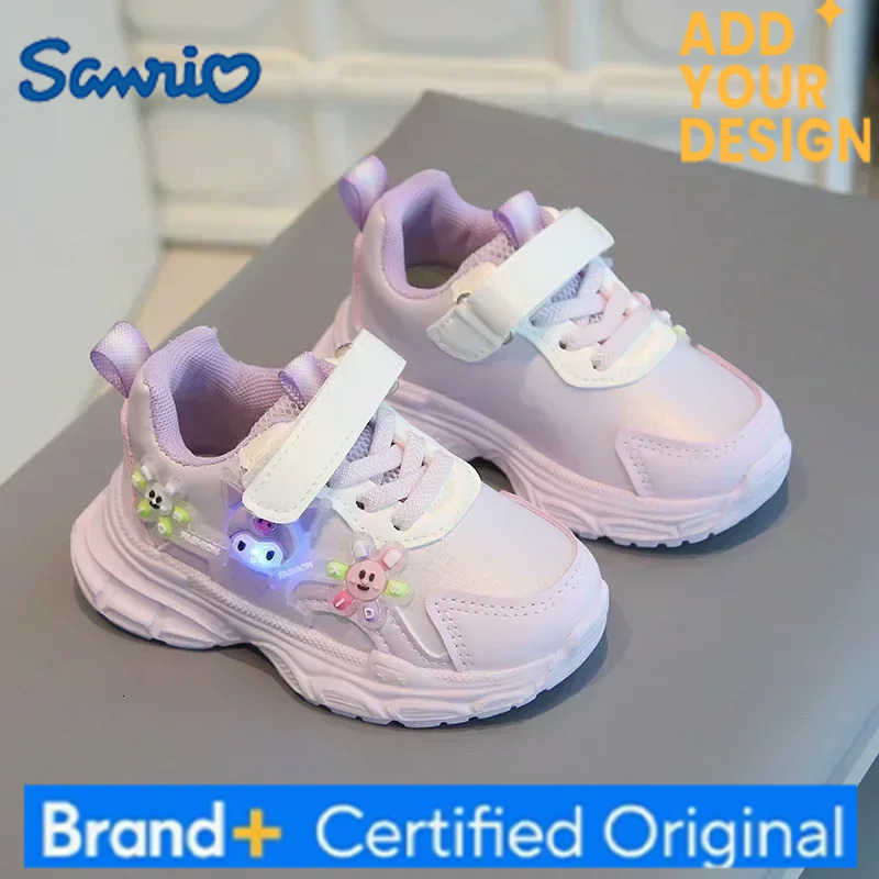 Sanrio hello kitty cartoon running shoes children casual shoes lights kuromi Autumn and winter LED sneakers sports shoes H251223