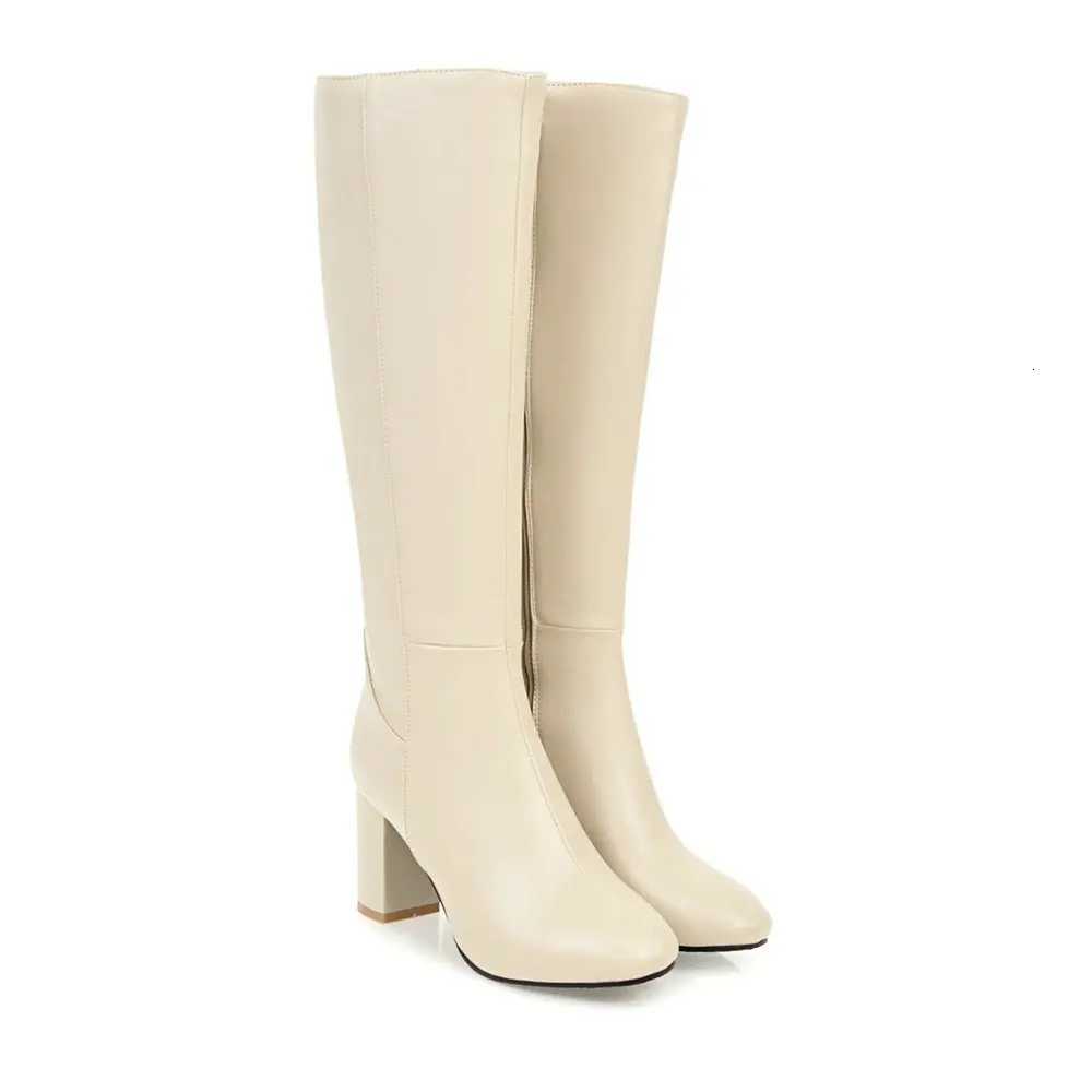 Womens boots Thick heels high heels square head fashion everything warm comfortable high bootsT251223