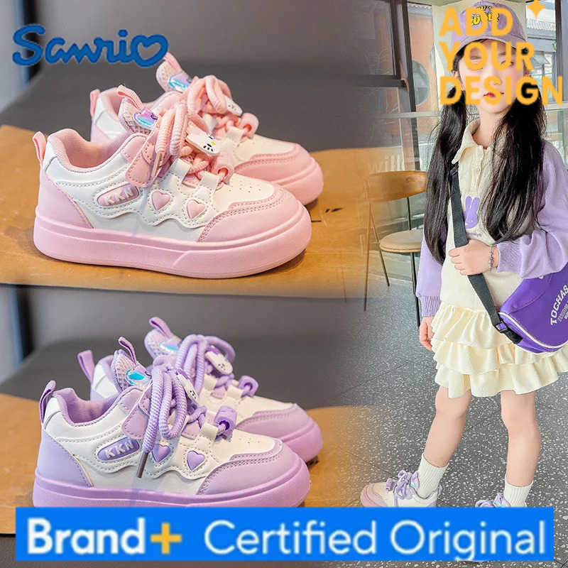 Sanrio New 2025 Spring Autumn Girls Fashion Sneakers Princess Style Lightweight Casual Shoes for Little Girls H251223
