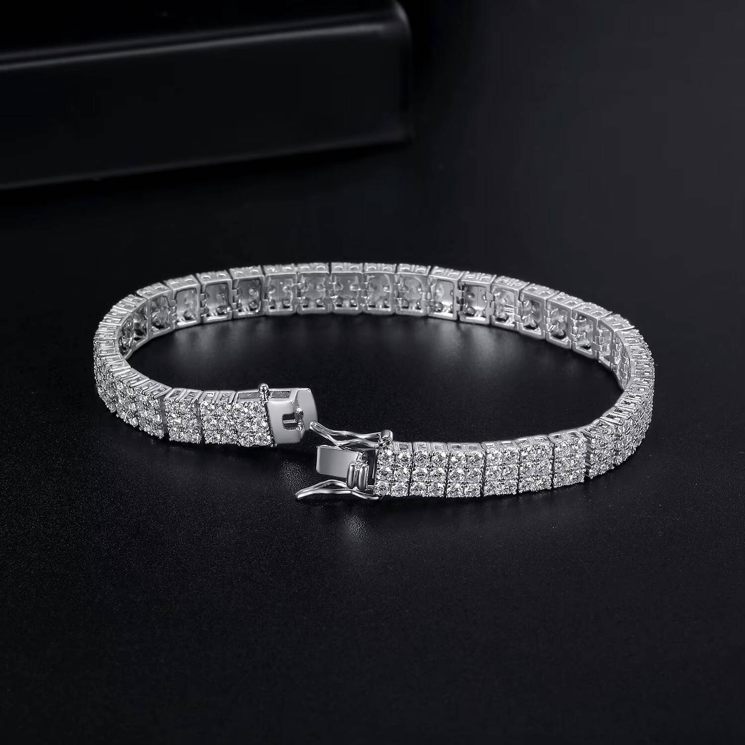 Hot Selling Moissanite Tennis Bracelet Cubic Zirconia 925 Sterling Silver Classic Moissanite Bracelet Fashion Bracelet