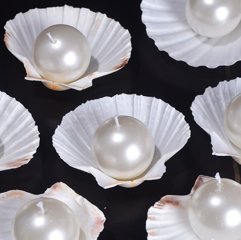 Pearl Aromatherapy With Shell Holder Valentine's Day Gift Smokeless Scented Candle For Candlelit Dinner/Date/Proposal/Wedding/Anniversary Decor 5