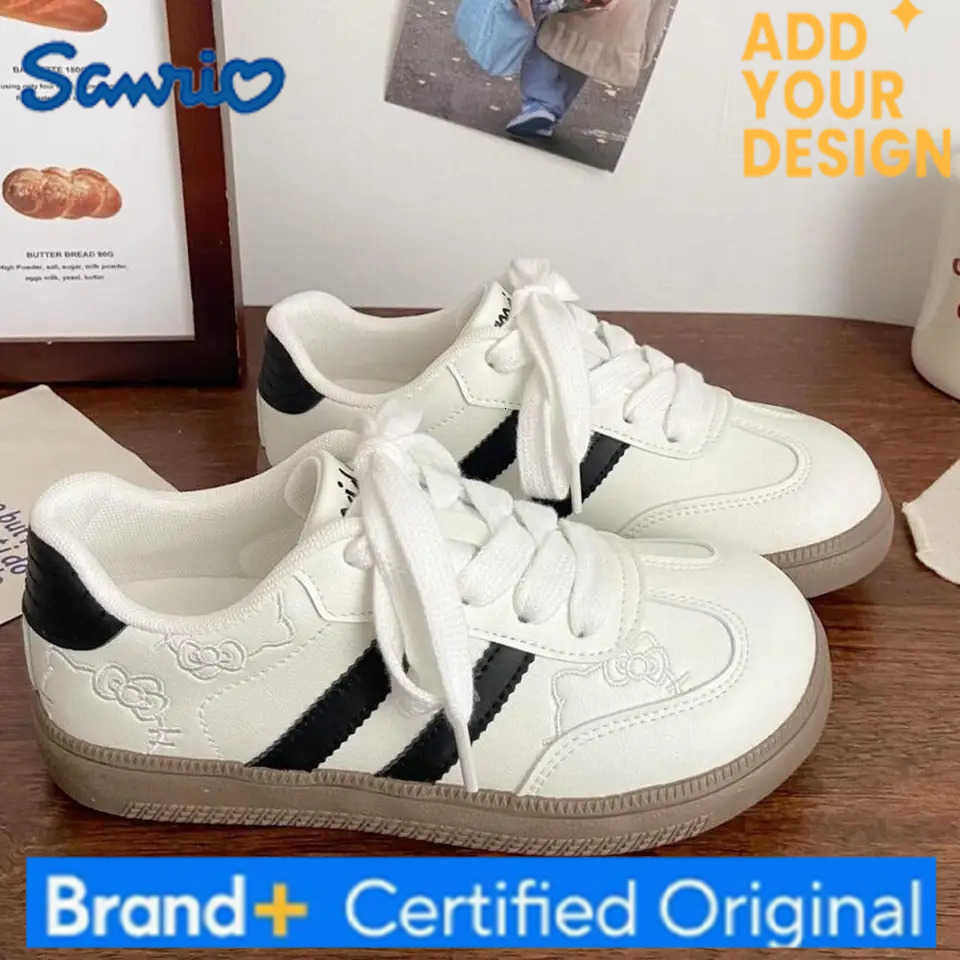 Sanrio 2025 Anime Girls Leisure Shoes Hello Kitty Cute Kawaii Cartoon Embroidery Sports Shoes Cute Thick Soled Shoes Student Shoes H251223
