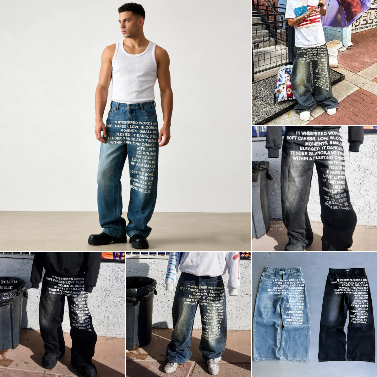 Men's Jeans Y2K Men Vintage American Pattern Letter Streetwear Derschutze Plum Blossom Embroidery Gothic Harajuku Hip Hop Women Fashion Casual Wide Leg S-2XL