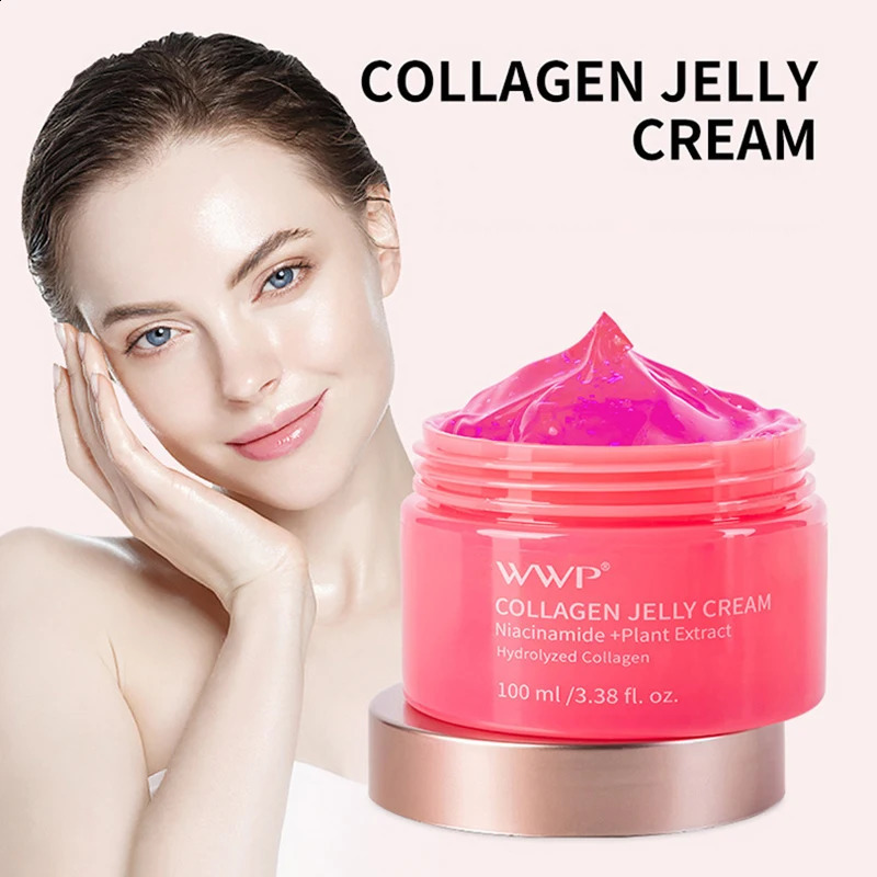 Collagen Jelly Cream with Niacinamide Moisturizing Tender Skin Care Shrinks Pores Brightens Face Korean with Spoon 100g 251216