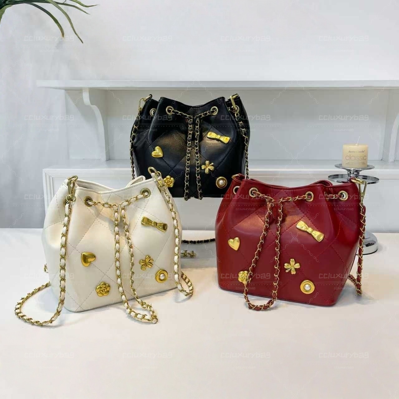 Hardware bonding Bucket Bags Luxury cc Bucket Drawstring Bag Design Compact Exquisite Bag Shoulder Bag Luxury Bags Women Handbags Tote Bags