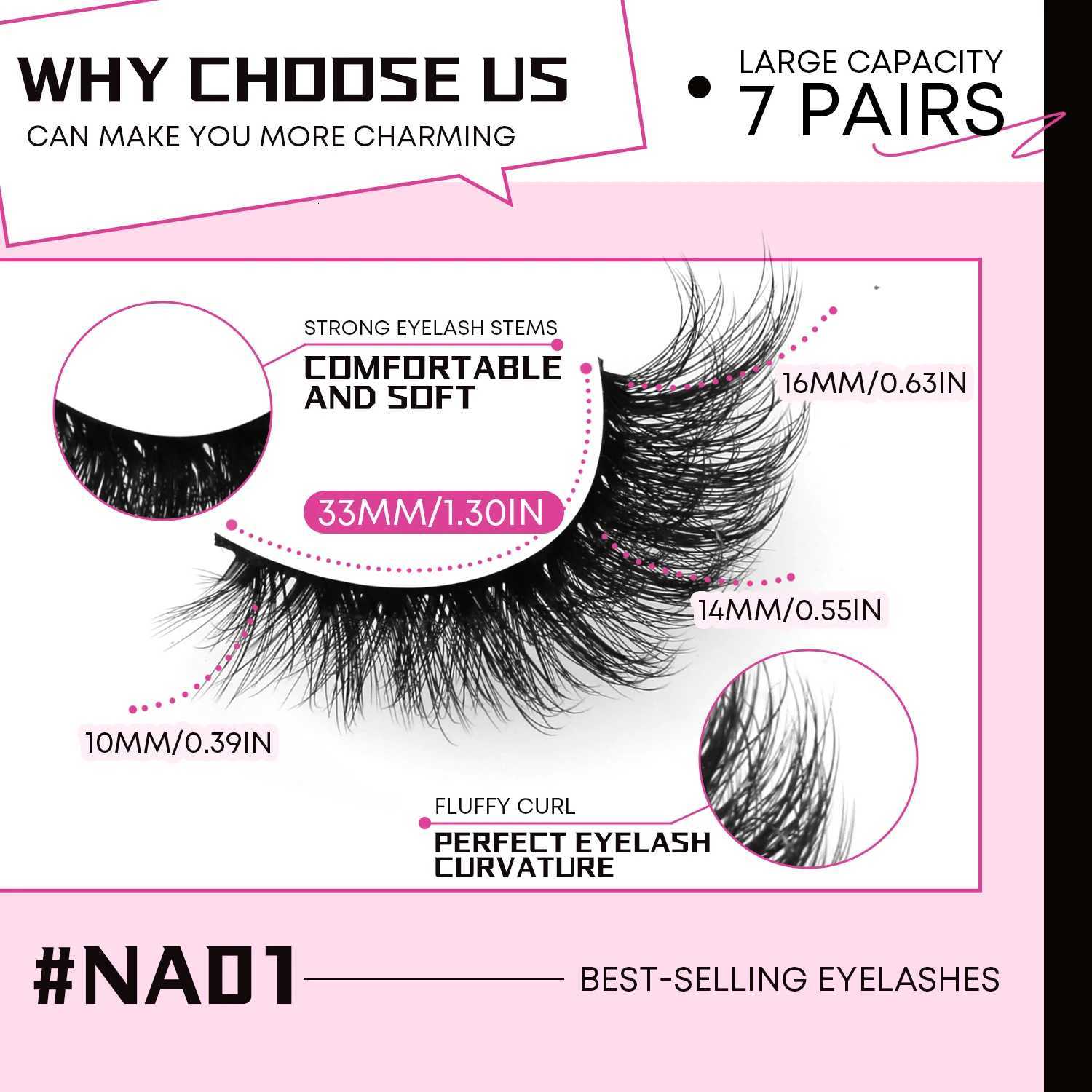 GROINNEYA Cat Eye Lashes Natural Fake Lashes Winged End Eye Elongated Eyelashes Faux Mink Eyelashes False Lashes MakeupT251223