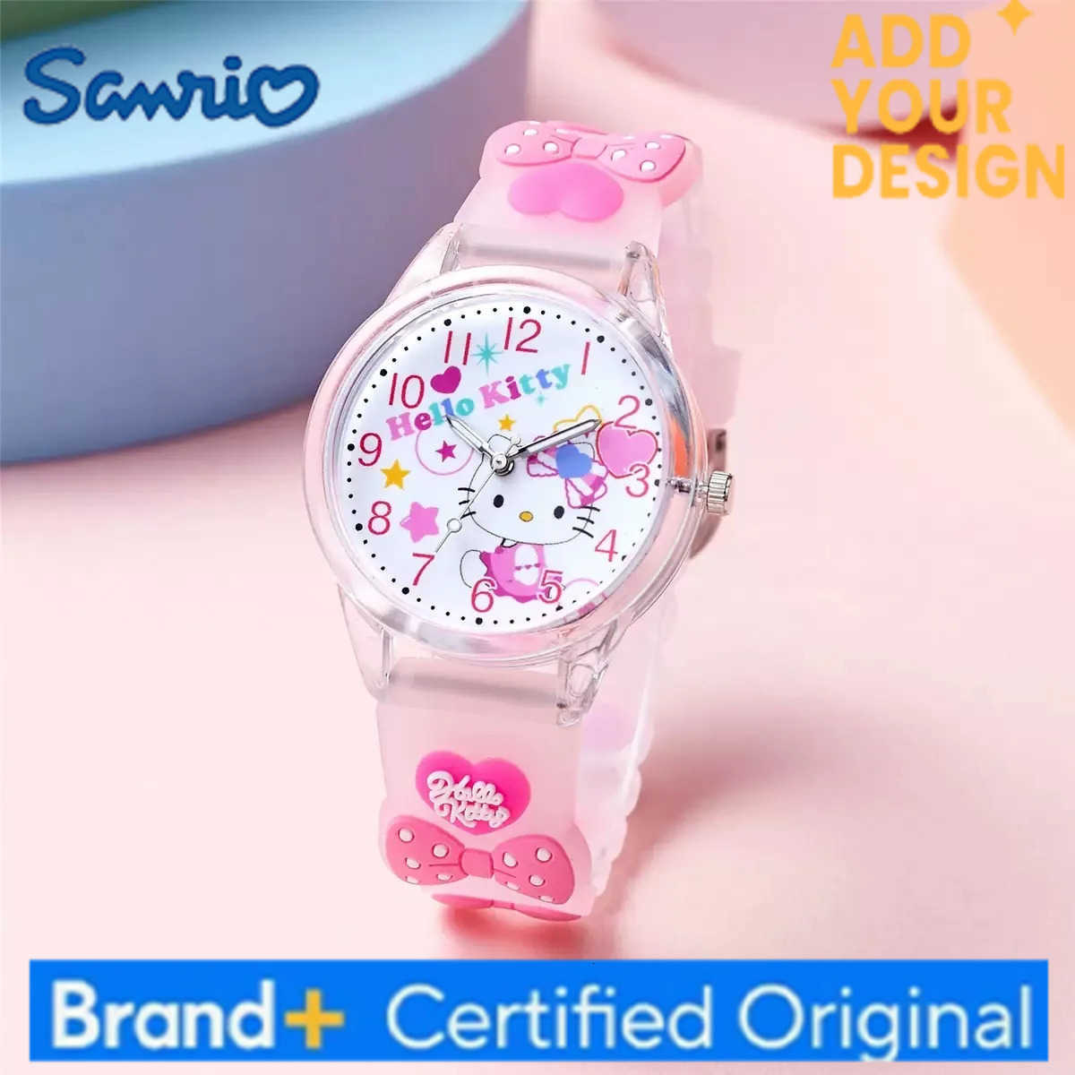 Sanrio Hello Kitty children Watch Kuromi Cinnamoroll Kawaii Quartz Casual My Melody WristWatch Women Girl Children Gifts H2512231