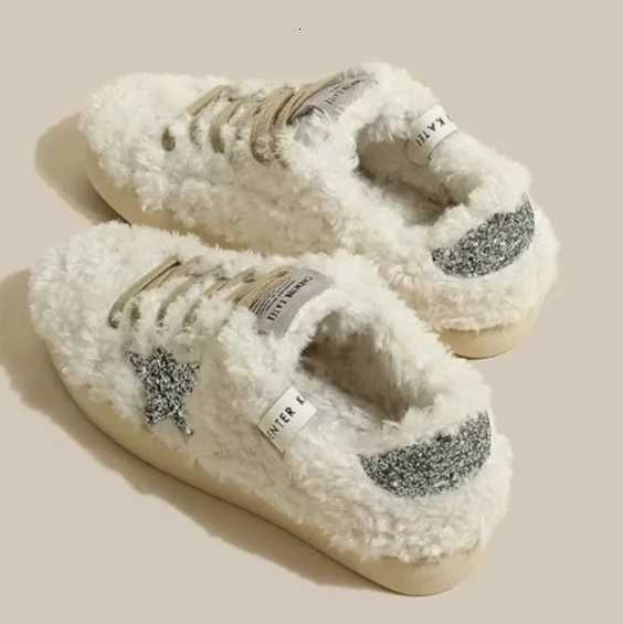 Womens flat shoes winter new round toe suede front zipper flash soft sole anti slip and wear-resistant low top cotton shoes H251211