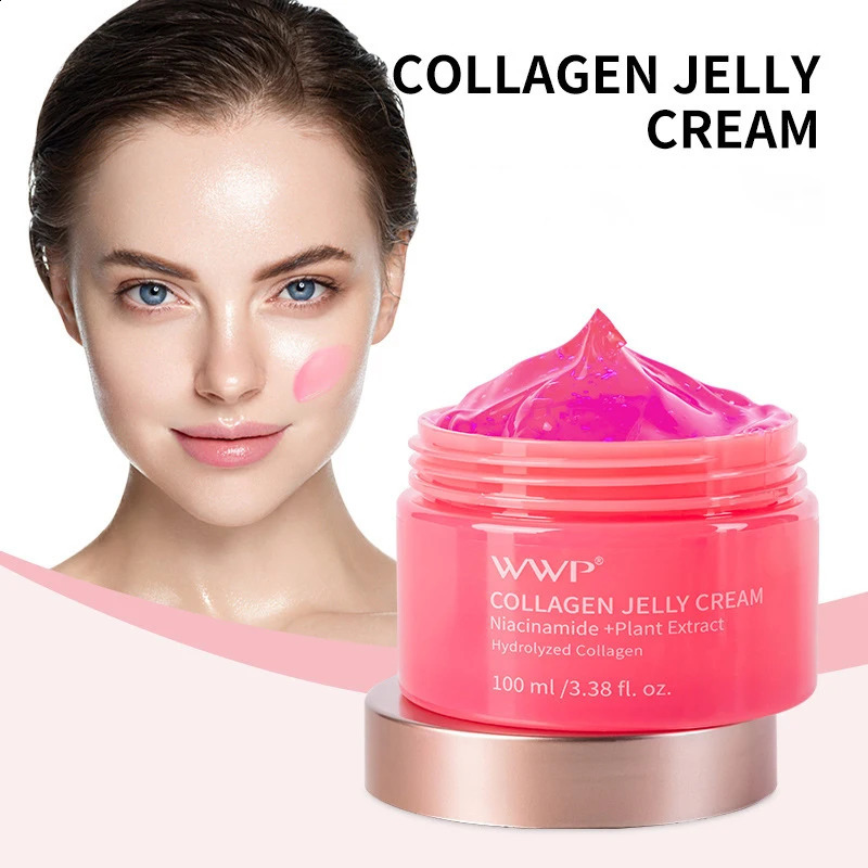 Collagen Jelly Cream with Niacinamide Moisturizing Tender Skin Care Shrinks Pores Brightens Face Korean with Spoon 100g 251216